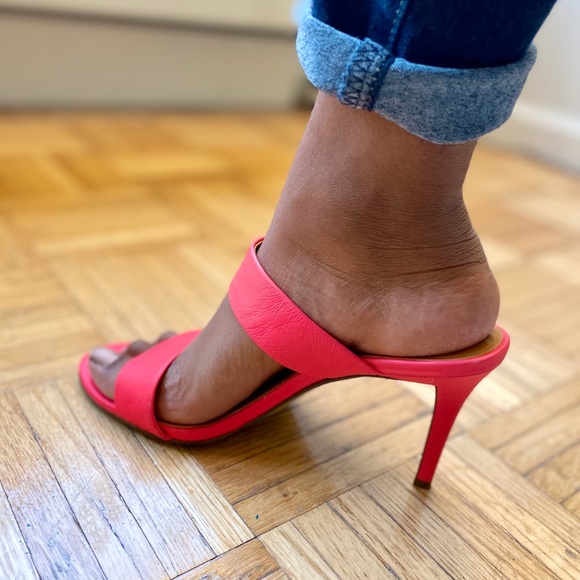 J CREW Slide Heels HOT PINK - Picture 2 of 5